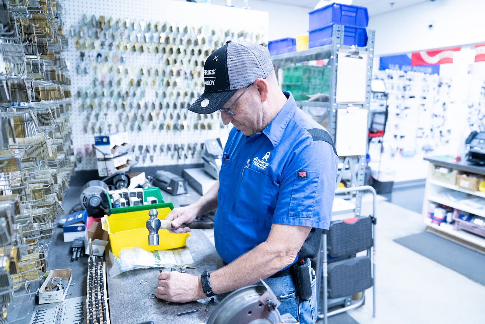 Commercial locksmithing work